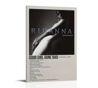 GSARUWEHRH Rihanna Poster Wall Art Canvas Cover Vintage Aesthetic Poster Decorative Painting for Living Room Bed Room 24x36inch(60x90cm) Frame-style