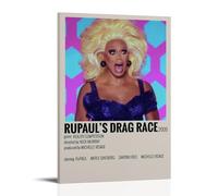GSARUWEHRH RuPaul's Drag Race Poster Wall Art Canvas Cover Vintage Aesthetic Poster Decorative Painting for Living Room Bed Room 08x12inch(20x30cm) Frame-style