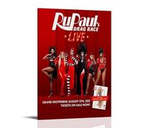 GSARUWEHRH RuPaul's Drag Race Poster Wall Art Canvas Cover Vintage Aesthetic Poster Decorative Painting for Living Room Bed Room 08x12inch(20x30cm) Frame-style