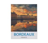 GSBRSNTS Bordeaux France，DIY Paint by Numbers for Adults Beginner, Easy Paint by Numbers for Beginner,Acrylic Watercolor Paint by Number for Kids Gift Decor(30x40cm-O99