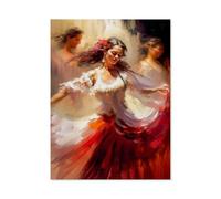 GSBRSNTS Dancing is Passion,DIY Paint by Numbers for Adults Beginner, Easy Paint by Numbers for Beginner,Acrylic Watercolor Paint by Number for Kids Gift Decor(40x50cm-AB9