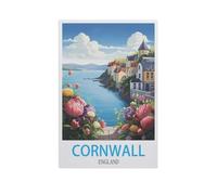 GSBRSNTS Digital Painting DIY Frameless Paint by Number Kits,Cornwall England,Paint by Numbers Oil Painting Canvas Print Wall Art Home Decoration(30x40cm)-AJ42