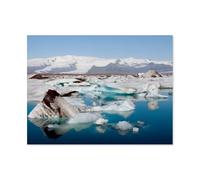 GSBRSNTS Easy Paint by Numbers for Adults Beginners，Glacial Lake Jökulsarlon，Paint by Number Kit On Canvas for Adults New Painters's Gift DIY Gifts(40x50cm-AS1