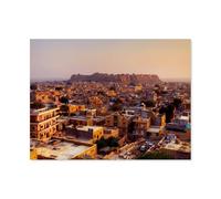 GSBRSNTS Fort Jaisalmer, Rajasthan，DIY Paint by Numbers for Adults Beginner, Easy Paint by Numbers for Beginner,Acrylic Watercolor Paint by Number for Kids Gift Decor(40x50cm-AQ41
