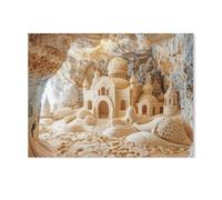 GSBRSNTS Paint by Numbers for Adult Girls，Splendid Oriental Mosque Near The Rock，Painting by Number for Adults DIY Digital Painting for Beginners Wall Decor Drawing Gift(20x30cm-AA58