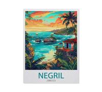 GSBRSNTS Paint by Numbers for Adults Beginner，Negril Jamaica，DIY Oil Painting Kit on Canvas with Paintbrushes and Acrylic Pigment, Arts Craft for Home Wall Decor(30x40cm-O86