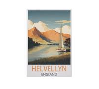 GSBRSNTS Paint by Numbers for Adults,Helvellyn England,Craft Art Painting DIY Kit Rolled Canvas Without Frame(30x40cm)-AK42