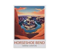 GSBRSNTS Paint by Numbers for Adults,Horseshoe Bend Grand Canyon,Craft Art Painting DIY Kit Rolled Canvas Without Frame(50x60cm-X20