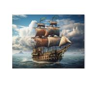 GSBRSNTS Paint by Numbers for Adults，Sailing Ship on The Sea，Paint by Numbers for Adults Beginners,Acrylic Simple Paint by Number Canvas for Gift Decoration(40x50cm-AC83