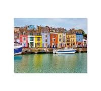 GSBRSNTS Paint by Numbers，Weymouth Harbour，Exquisite Oil Painting by Numbers Kits for Beginners(40x50cm-AQ43