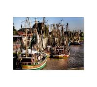 GSBRSNTS The Old Harbour of Greetsiel，Beginner-Friendly Paint-by-Number Kit,Easy Introduction to Art（30x40cm）-AQ69