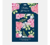 GSC Gift Wrap Set - 2 Premium Wrapping Paper Sheets + 2 Matching Gift Tags - Wrapping Paper Sheets (Flutter)