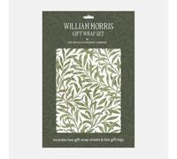 GSC Gift Wrap Set - 2 Premium Wrapping Paper Sheets + 2 Matching Gift Tags - Wrapping Paper Sheets (William Morris Willow & Rose)