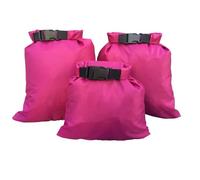 GSCLZ 3Pcs/Set Multifunctional Lightweight Drifting Bag Dry Waterproof 30D Nylon Bags 1.5L 2. 3(Rose Red)