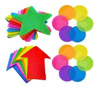 GSCLZ Carpet Spots Markers Carpet Markers Floor Classroom Spots Circles Spot Marker Colorful Sitting Sticker Different Shapes Random Color Carpet Markers