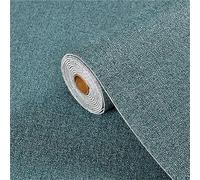 GSCLZ Self Adhesive 3D Panel Linen Wallpaper Foam Soundproof Waterproof Wall Sticker Modern Simple Bedroom(Flax Dark Green,50cmx10m)