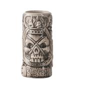 GSCLZ Skull Ceramic Tiki Cup Pirates Caribbean Hawaiian Cocktail Mug Cups Totem Mugs Bar Glass(Color2)