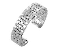 GSCLZ Solid Stainless Steel Band 16mm 18mm 19mm 20mm 21mm 22mm Universal Smartwatch Replacement Strap Bracelet Business Watchband Belt(Silver,16mm)