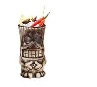 GSCLZ Tiki Mug Ceramic Hawaiian Cocktail Party, Zombie Skull, Large Wine Set, Exotic, Tropical, Handmade(Playing Cards)