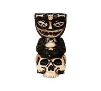 GSCLZ Tiki Mug Ceramic Hawaiian Cocktail Party, Zombie Skull, Large Wine Set, Exotic, Tropical, Handmade(Skull Doll)