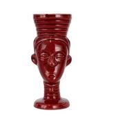 GSCLZ Tiki Mug Ceramic Hawaiian Cocktail Party, Zombie Skull, Large Wine Set, Exotic, Tropical, Handmade(White)