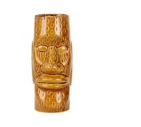 GSCLZ Tiki Mug Ceramic Hawaiian Cocktail Party, Zombie Skull, Large Wine Set, Exotic, Tropical, Handmade(Easter Island)