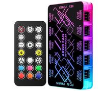 GSCOLER 10-Port ARGB Controller & Fan Hub, 2-in-1 PC Fan Controller with Self-Lighting & Remote, 10 x 5V 3-Pin ARGB and 4-Pin PWM Splitter, Magnetic Base SATA Powered Motherboard Sync