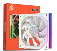 GSCOLER 120mm ARGB PWM PC Fan, Daisy-Chain Forward Case Fan, Infinity Mirror, High Airflow 52.62 CFM, Quiet 32.45dBA Cooling Fan 800-1800 RPM, 5V 3-Pin, 4-Pin, Single Fan - White