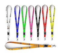 GSCSP Personalised Lanyards for Neck with Card Holder - Custom Christmas, Visitor Lanyards, Ideal for ID Cards and Pin Badges (orange)