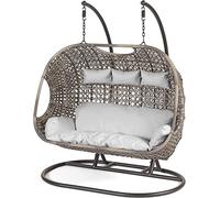 GSD Triple Hanging Cocoon Egg Chair Garden Swing Hammock Removable Luxury Cushions! Triple Cocoon