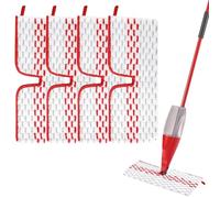 GSDGV 4 PCS Steam Mop Cloth, Flat Mop Head Replacement Compatible with Vileda ProMist MAX, Reusable Microfibre Spray Mop Pad Replacement for Wet & Dry Use for Hardwood, Laminate, Tile Floor Cleaning