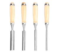 GSDGV 4 Pieces Wood Chisel Set, High-hard Steel Blade, Bevel Edge, Wood Handle, CHISEL, 6mm, 12mm, 18mm, 24mm