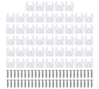 GSDGV 50 Pcs LED Strip Clips, Neon Rope Light Mounting Brackets, Waterproof, Indoor/Outdoor, LED, 8mm, Multicolor, DIY, Bedroom Decor