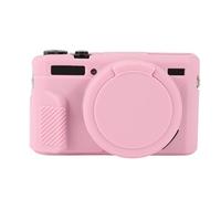 GSDGV Camera Cas-e, Pink Camera Protective C-Over Skin, Silicone Gel Camer-a Case, Rubber Soft Camera Co-ver Bag, Soft Cam-era Case Cover with Detachable Lens Cap for for G7X Mark III(Color:Pink)