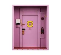GSDGV Wooden Key Hooks with 6 Hooks Wall Mounted, Self Adhesive or Drilling 2 Ways Installation Key Rack, Black Key Hangers No Drill for Living Room, Kitchen, Office(Purple)(Color:Purple)