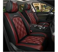 GSDOMJ Car Seat Covers Fit For Jaguar XF 2007-2020/Jaguar XE 2015-2018 Genuine leather waterproof and breathable 5-seat seat cover auto parts，Red