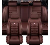 GSDOMJ Car Seat Covers Fit For Mini Cooper Mini One PACEMAN Clubman Countryman Genuine leather waterproof and breathable 5-seat seat cover auto parts，Coffee