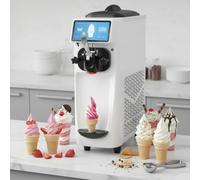 GSE Commercial Ice Cream Machine, Makes Whippy Sundaes Desserts, Soft Serve, Sorbet For Parlours Gastro, Cold Drink Shops, Small Stalls, 18L/H,1300W,6L, Frequency Conversion, Pre-Cooling System