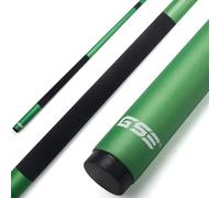 GSE Games & Sports Expert 58" 2-Piece Fiberglass Graphite Composite Billiard Pool Cue Stick for Men/Women, Billiard Cue Stick for House or Commercial/Bar Use (Matte Green, 21 Oz)