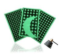 Gsedaox 439 PCS Glow in The Dark Stars and Moon, Realistic 3D Luminous Stars Wall Stickers, Green, Fluorescent, Plastic, Starry Night Style, Indoor, Wall Stickers