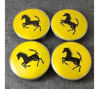 GSEFTY 4Pcs Hub Centre Caps for Ferrari 308/328/348/360/458/488/550/599, Hub Caps Replacement, Waterproof DustProof Wheel Decoration Cover, Stable Car Wheel Center Hub Caps,A-Silver-56MM