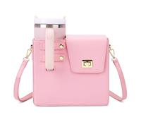 GSenhui Stanley Cup Bag Purse, Stanley Cup Holder Water Bottle Bag with Shoulder Strap Outdoor Portable Crossbody Bag for Stanley Cup (Pink)