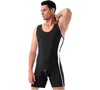 GSFLYSH Men One Piece Wrestling Singlet Workout Sports Athletic Leotard Open Butt Boxer Shorts Jumpsuits (Color : Black1, Size : XL)
