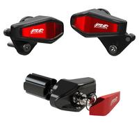 GSG Mototechnik STREET Crash pads KTM Duke 125 24- Orange, Kit Silver