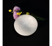 GSG Selenite Bowl for Cystals White Original Selenite Bowl Great for Home Decor in Various Sizes (14cm)