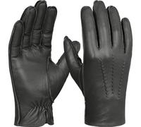 GSG SINCE 1998 Men’s Leather Gloves Chrome-Free Sheepskin Touchscreen Warm Wool Lined Winter Driving Gloves Celadon Green Large