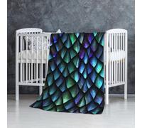 GSGCSBYMLG 3D Magical Dragon Scales Pattern printed Flannel Blanket 30x50in Soft sofa throw blanket