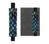 GSGCSBYMLG 3D Magical Dragon Scales Pattern Printed Leather Pen Holder Bookmark Pencil case
