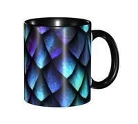 GSGCSBYMLG 3D Magical Dragon Scales Pattern Printed Mug Double Colored Mug Ceramic Mug