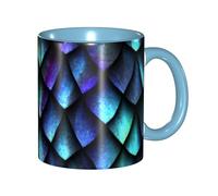 GSGCSBYMLG 3D Magical Dragon Scales Pattern Printed Mug Double Colored Mug Ceramic Mug